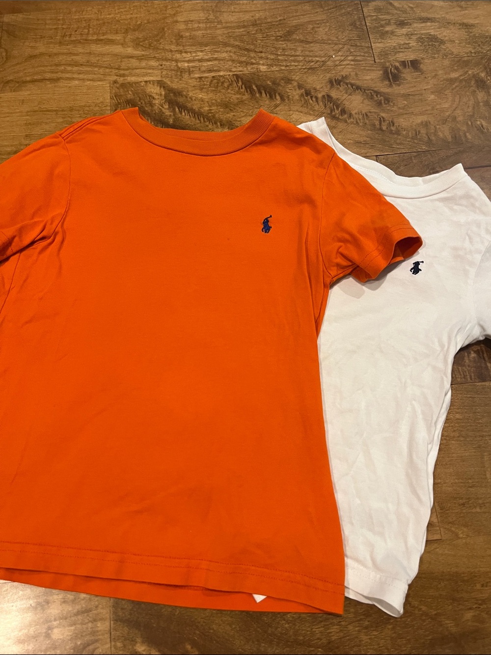 Polo by Ralph Lauren Orange & White Short Sleeve Logo Tees